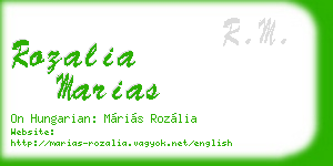 rozalia marias business card